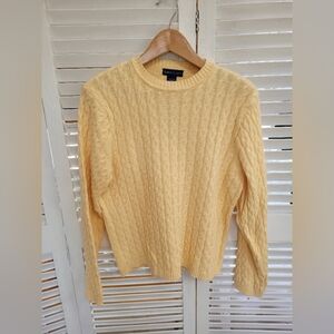 Karen Scott Yellow Cable Knit Sweater